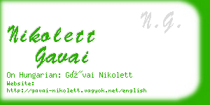 nikolett gavai business card